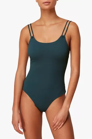 Whistles Double Strap Textured Swimsuit