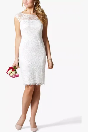 Alie Street Amber Floral Lace Knee Length Wedding Dress