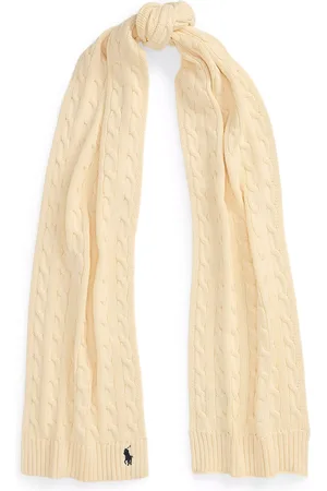 Ralph Lauren Polo Cotton Cable Knit Scarf