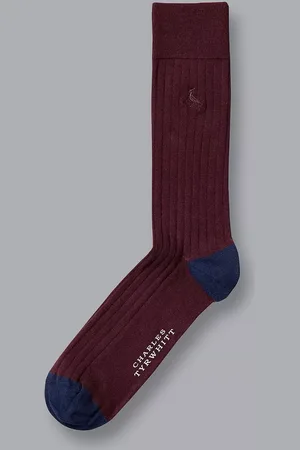 Charles Tyrwhitt Indigo Blue Cotton Rib Socks