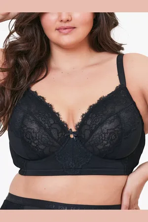 Oola Lingerie Lace and Logo Longline Underwired Bra