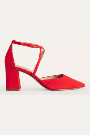 Boden Suede Pointed Block Heeled Courts