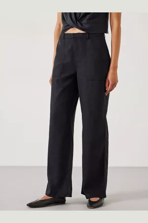 Hush Puppies Raye Linen Blend Straight Leg Trousers