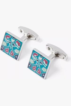 Simon Carter Small Square Floral Cufflinks