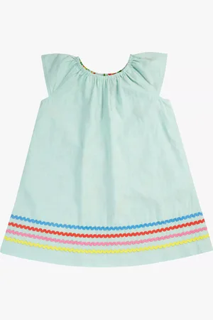 Frugi Baby Lowen Organic Cotton Reversible Tropical Birds Dress