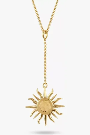 Dinny Hall Brushed Sun Charm Pendant Necklace