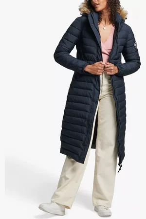 Superdry Longline Faux Fur Hooded Puffer Jacket