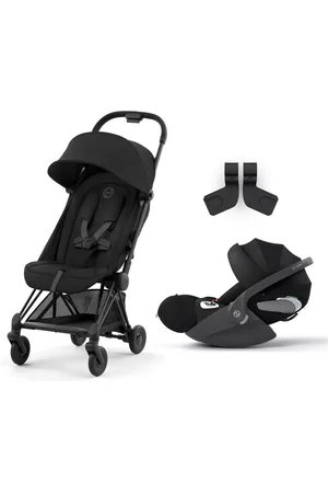 Cybex COYA Compact Pushchair & Cloud T i-Size Car Seat with Adaptors Bundle, Sepia Black