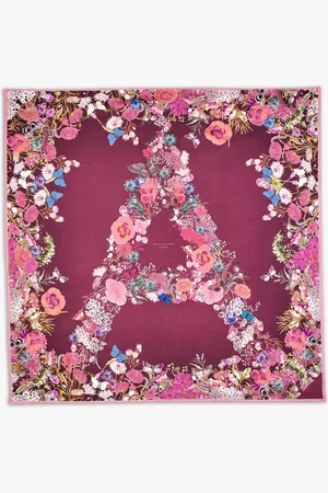 ASPINAL OF LONDON Ombre A Floral Silk Square Scarf