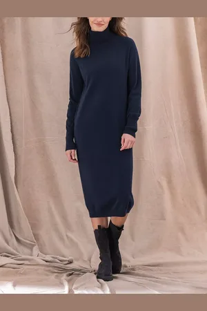 CELTIC & CO. Wool Roll Neck Midi Dress