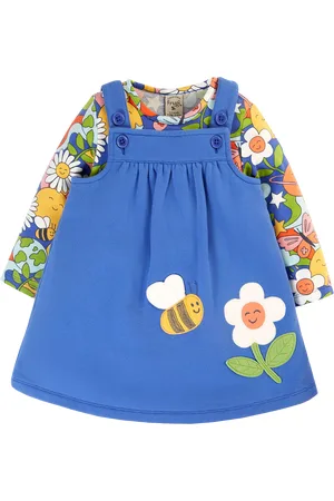 Frugi Baby Polly Pinafore and Long Sleeve Top Set