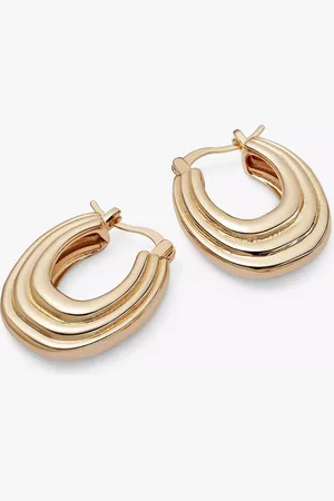 Daisy London Daisy x Polly Sayer Chunky Ridge Hoop Earrings