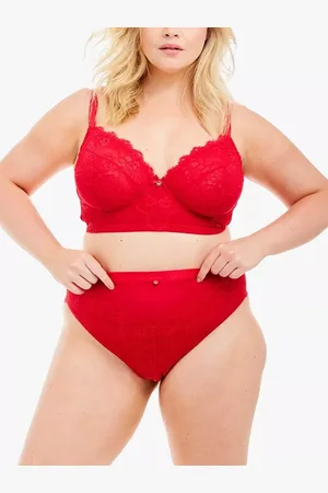 Oola Lingerie Lace and Logo Longline Underwired Bra