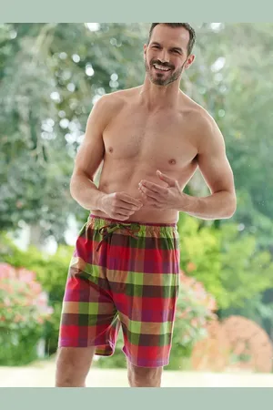 British Boxers Check Brushed Cotton Pyjama Shorts