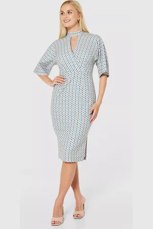 Closet Kimono Pencil Knee Length Dress