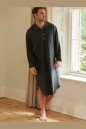 British Boxers Herringbone Cotton Twill Nightshirt