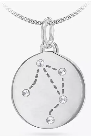 IBB Personalised Libra Star Sign Disc Pendant Necklace