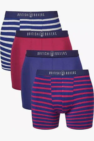 British Boxers Bamboo Trunks, Pack of 4