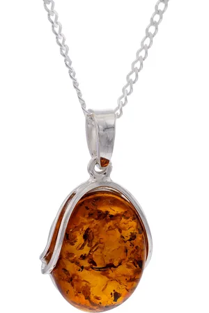 Be-Jewelled Baltic Amber Pendant Necklace