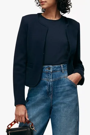 Whistles Collarless Jersey Jacket