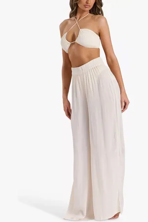 South Beach Crinkle Wide Leg Beach Trousers