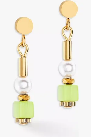 COEUR DE LION Faux Pearl and Haematite Drop Earrings
