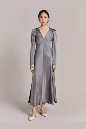 Ghost Etta Midi Satin Dress