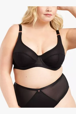 Oola Lingerie Soft Mesh High Apex Full Cup Plunge Bra