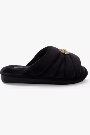 PRETTY YOU Faye Crystal Brooch Slippers