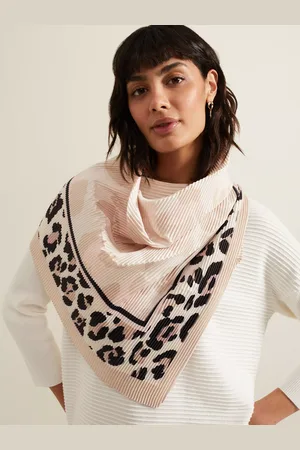 Phase Eight Leopard Print Plisse Scarf