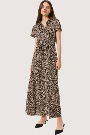 Soaked in Luxury Naya Abstract Print Shirt Dress
