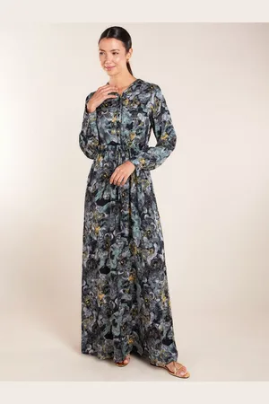 AAB Abstract Leaf Maxi Dress