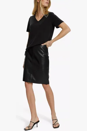 Soaked in Luxury Folly Pencil Leather Skirt
