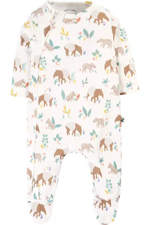Frugi Baby Kimono Zip Organic Cotton Sleepsuit