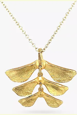 London Road 9ct Yellow Sycamore Seeds Pendant Necklace