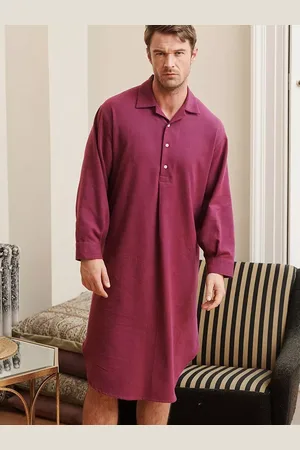 British Boxers Herringbone Brushed Cotton Nightshirt