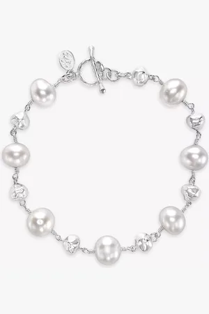 Dower & Hall Sterling Silver Pearlicious Pearl Nugget Bracelet