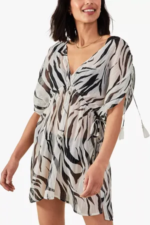Accessorize Metallic Finish Tiger Print Kaftan