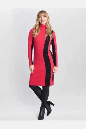 Gina Bacconi Hally Roll Neck Knit Jumper Dress