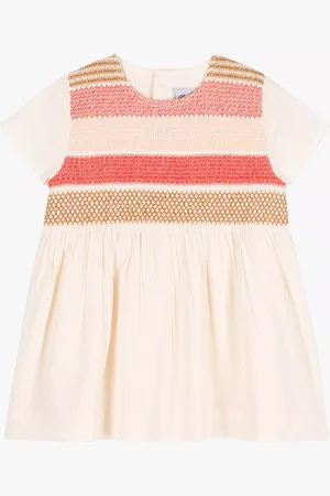 Petit Bateau Baby Smocked Short Sleeved Dress