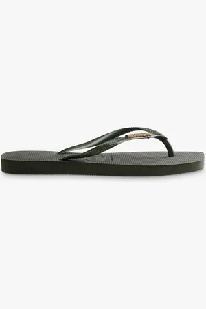 Havaianas Square Toe Metallic Logo Flip Flops