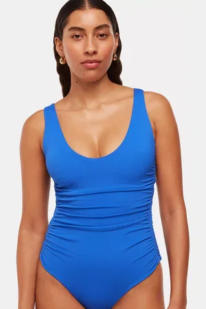 Whistles Textured Side Ruched Swimsuit