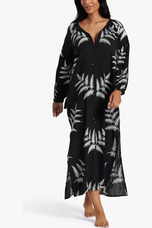 South Beach Palm Embroidered Maxi Dress