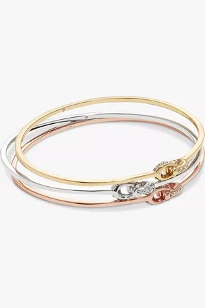 Coach Interlocking Signature C Crystal Bangle, Set of 3