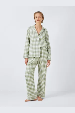John Lewis Gingham Brushed Cotton Pyjama Set