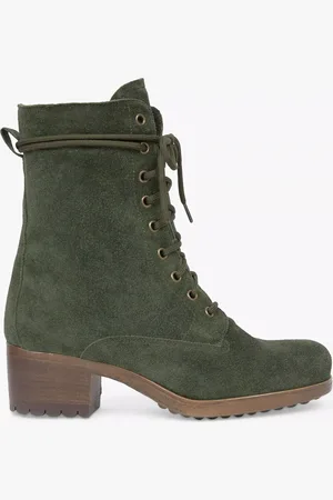 CELTIC & CO. Suede Block Heel Derby Boots