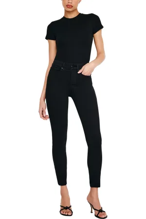 GOOD AMERICAN Good Legs Cropped Jeans