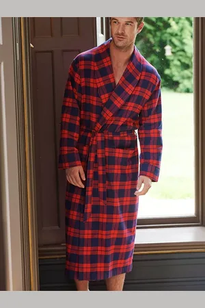 British Boxers Tartan Brushed Cotton Dressing Gown