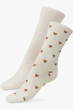 Dear Denier Mei Soft Glitter Heart Socks, Pack of 2