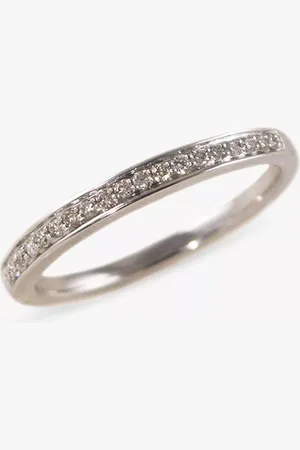 London Road 18ct White Gold Portobello Raindrop Diamond Half Eternity Ring
